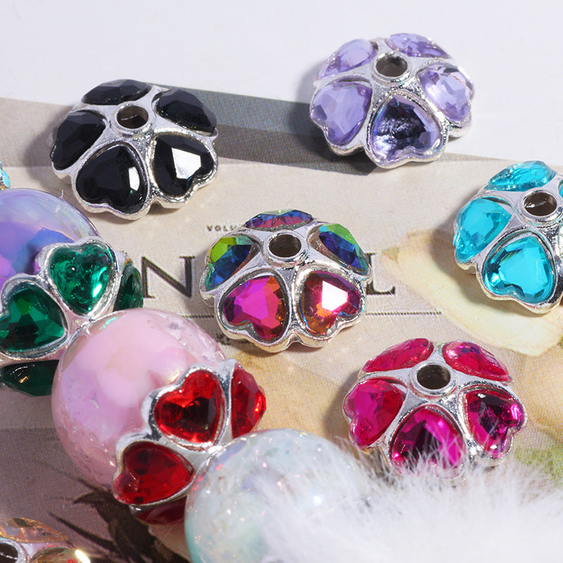 Alloy Flower Bead Caps 15mm Iridescent 10pcs 4