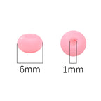 Frosted Abacus Glass Beads 3x6mm Pastel Matte Finish 70pcs 3