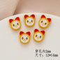 Cartoon Character Metal Beads Painted Enamel Alloy 10pcs 13