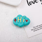 Painted Cloud Stars Acrylic Beads 25x18x8mm Glossy Colorful 10pcs 8