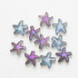 Electroplated Starfish Glass Beads 13-14mm Transparent 30pcs 9