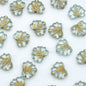 Clear Leaf Acrylic Beads 13mm Gild Embellished 100pcs 3