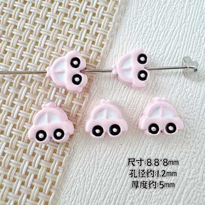 Car and Plane Metal Beads 8mm 16mm Baking Painted Alloy 20pcs 7