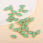Irregular Shaped Metal Beads Double-Sided Enamel Evil Eye 20pcs 22