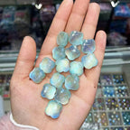 Glitter Heart Clover Resin Beads 18mm Lavender Iridescent 20pcs 14