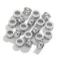 Stainless Steel Lace Spacer Beads 9mm Large Hole 20pcs 6