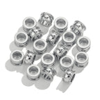 Stainless Steel Lace Spacer Beads 9mm Large Hole 20pcs 6