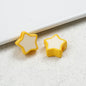 Painted Star Acrylic Beads 16mm Two-Color Enamel Glossy 20pcs 13