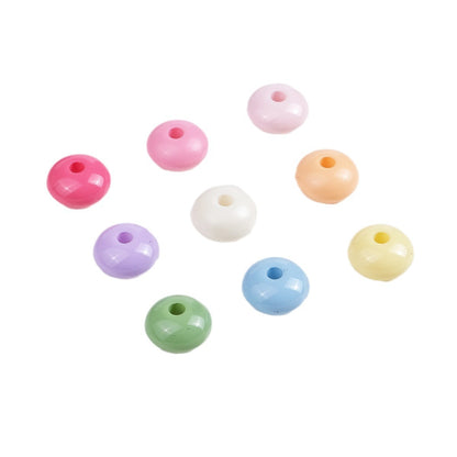Acrylic Donut Spacer Beads 8mm Baking Colored Painted 100pcs 2