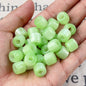 Gradient Color Resin Barrel Beads 10mm Chunky Navy to Sky Blue 10pcs 8