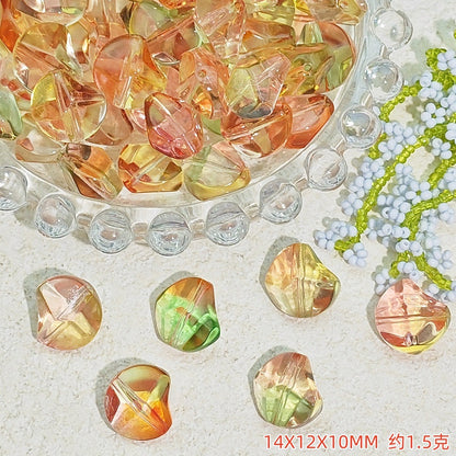 Irregular Moonstone Glass Beads 14mm Clear Pastel Mixed Colors 50pcs 11