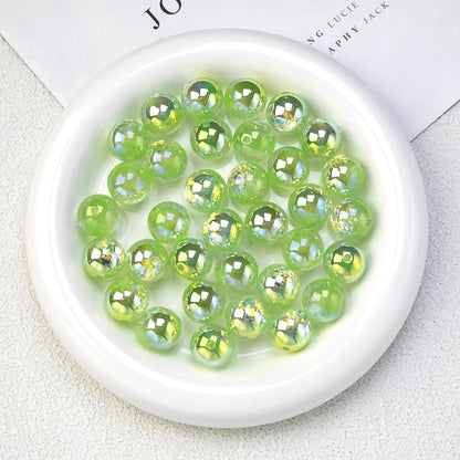 Iridescent Foil Filled Resin Beads 8-16mm Glossy Multicolor 40pcs 10