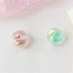 Glow Plating Round Acrylic Beads 15mm Double Color Meteorite 100pcs 2