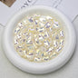 Glossy Plating Irregular Shaped Acrylic Beads 16mm Pastel Colors 20pcs 12