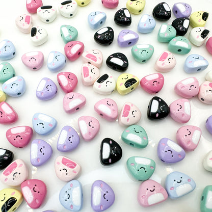 Japanese Rice Ball Metal Beads 8*10mm Enamel Painted Alloy 10pcs 4