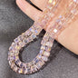 Square Transparent Glass Beads 8mm Clear Iridescent Shine 50pcs 6