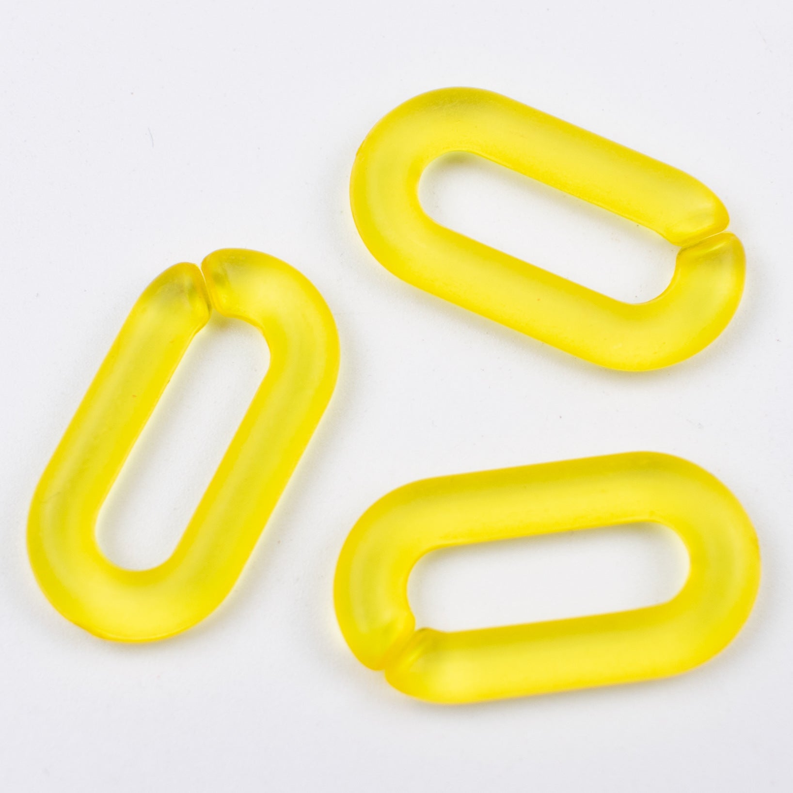 Matte Clear Acrylic Open Chain Links 20mm Colorful 100pcs 10