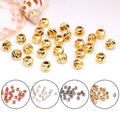 Brass Round Metal Beads 2.5-8mm Spiral Textured 100pcs