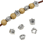 Dancing Lion Metal Beads 10mm Tibetan Large Hole Alloy 20pcs 5