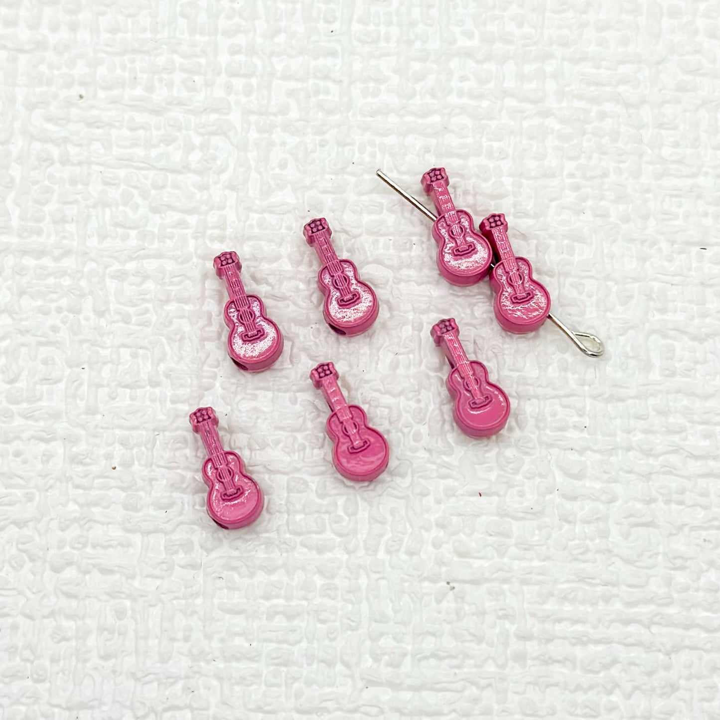 Guitar Metal Beads 12mm Baked Painted Multicolor 20pcs 16