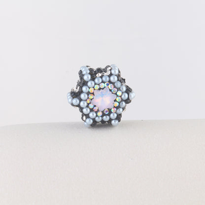 Polymer Clay Hexagonal Star Rhinestone Beads 23mm Full Rhinestone 6pcs 7