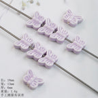 Colorful Butterfly Ceramic Beads 18mm Pastel Glazed 10pcs 6