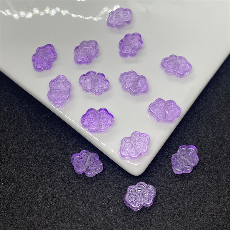 Czech Glass Beads Auspicious Clouds 9 13mm Pastel Translucent 100pcs 18