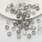 Flat Rose Glass Beads 6mm Iridescent Plating Floral Cube 50pcs 12