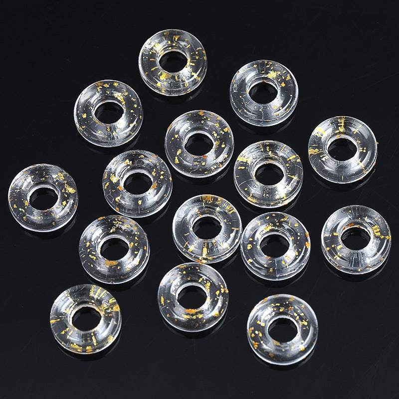 Glass Circle Spacer Beads 10mm Transparent 50pcs 19