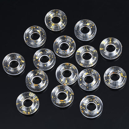 Glass Circle Spacer Beads 10mm Transparent 50pcs 19