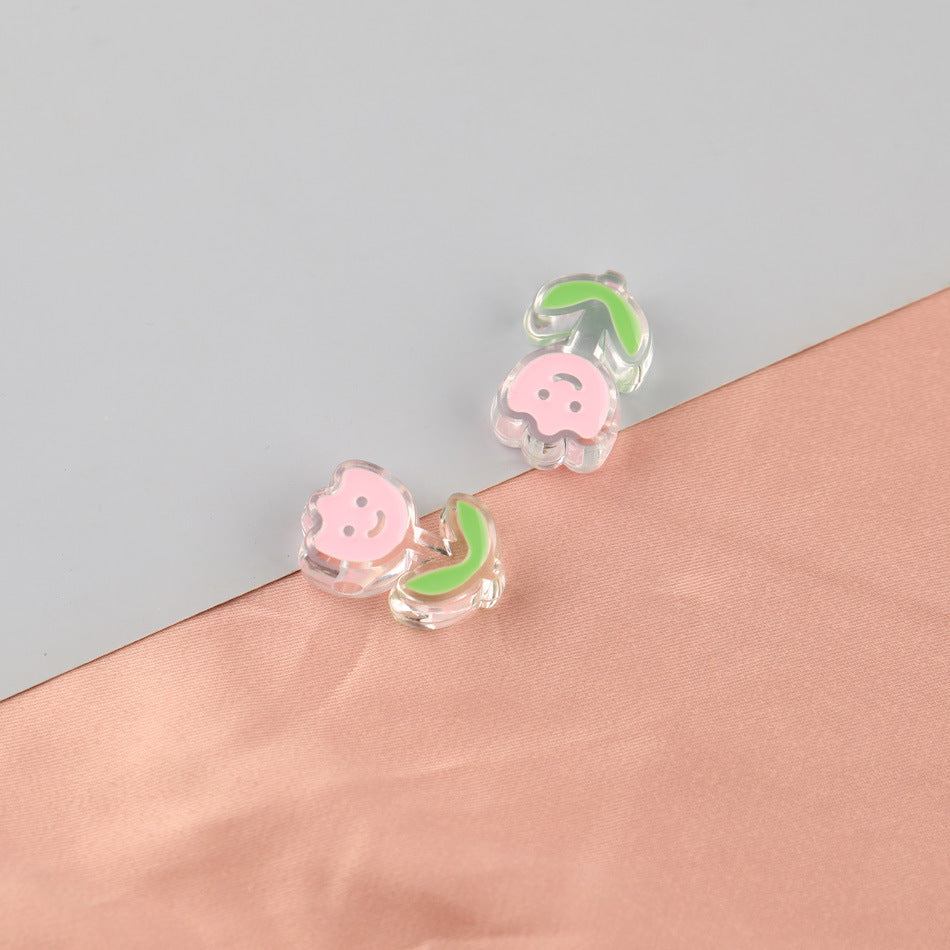 Transparent Enamel Lollipop Series Acrylic Beads 20-30mm Playful Mixed 20pcs 29