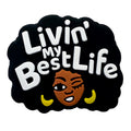 Silicone Focal Beads Negro Girl Winking Afro Hair Livin My Best Life 20pcs 5