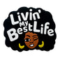 Silicone Focal Beads Negro Girl Winking Afro Hair Livin My Best Life 20pcs 5