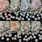 Crackle Round Glass Beads 10mm Jade Ice Frosted Cracked 100pcs