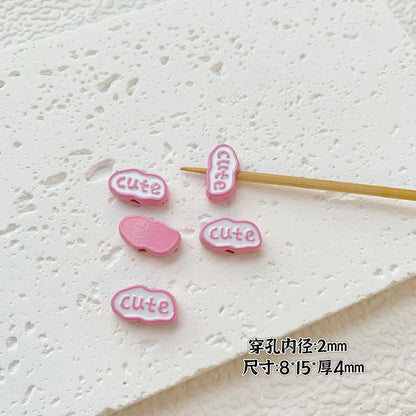 Painted Cute Character Plate Series Metal Beads Bulk 20pcs 33