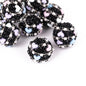 Embellished Bubblegum Beads 16mm Heart Embedded Rhinestone 10pcs 10
