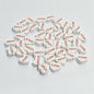 Heart Clay Beads 10mm Pink LOVE Letters Polymer 100pcs 8