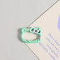Zinc Alloy Kitty Trigger Spring Keyrings Painted Colorful 6pcs 13