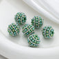 Embellished Bubblegum Beads 20mm Pearl Wrapped with Rhinestone Chain 4pcs 11