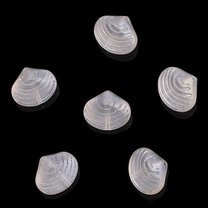 Electroplated Spiral Shell Glass Beads 14mm Iridescent Colors 30pcs 7