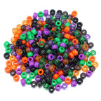 Festival Theme Pony Beads 9mm Acrylic Assorted Colors 200pcs 6