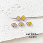 Baking Painted Potato Chips Card Metal Beads 2mm Hole 20pcs 7