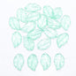 Czech Glass Beads Feather Leaf 17x28mm Gradual Color Change 20pcs 28