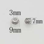 Alloy Circular Pattern Spacer Beads 9mm Large Hole 1pc 6