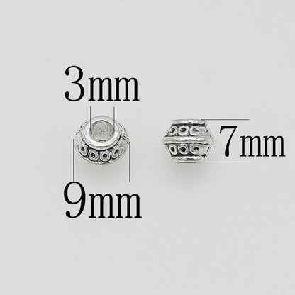 Alloy Circular Pattern Spacer Beads 9mm Large Hole 1pc 6