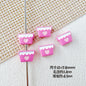 Baking Painted Teddy Bear and Flowerpot Metal Beads 15mm 10pcs 22