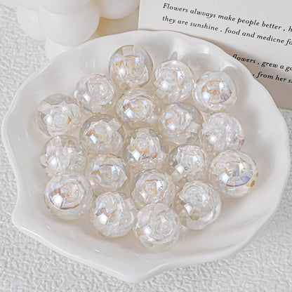 Twilight Rose Resin Beads 16mm Round Mixed Colors 20pcs 7