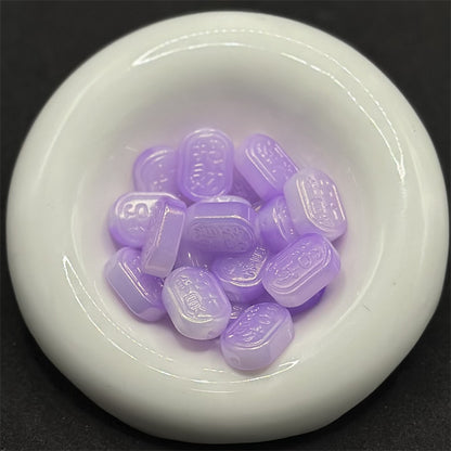Imitation Jade Czech Glass Beads 13x18mm Pastel Colors 100pcs 8