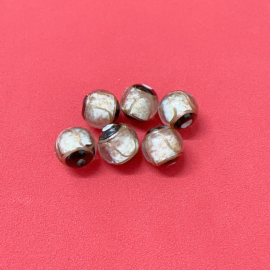 Ancient Foil Noble Lampwork Glass Beads 8 10 12 14mm Multicolor 50pcs 7