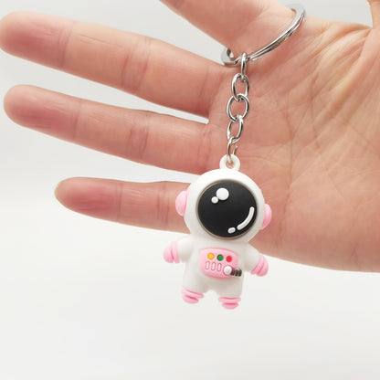 Soft Rubber Astronaut Keychain 3D Cartoon Space Charm 7